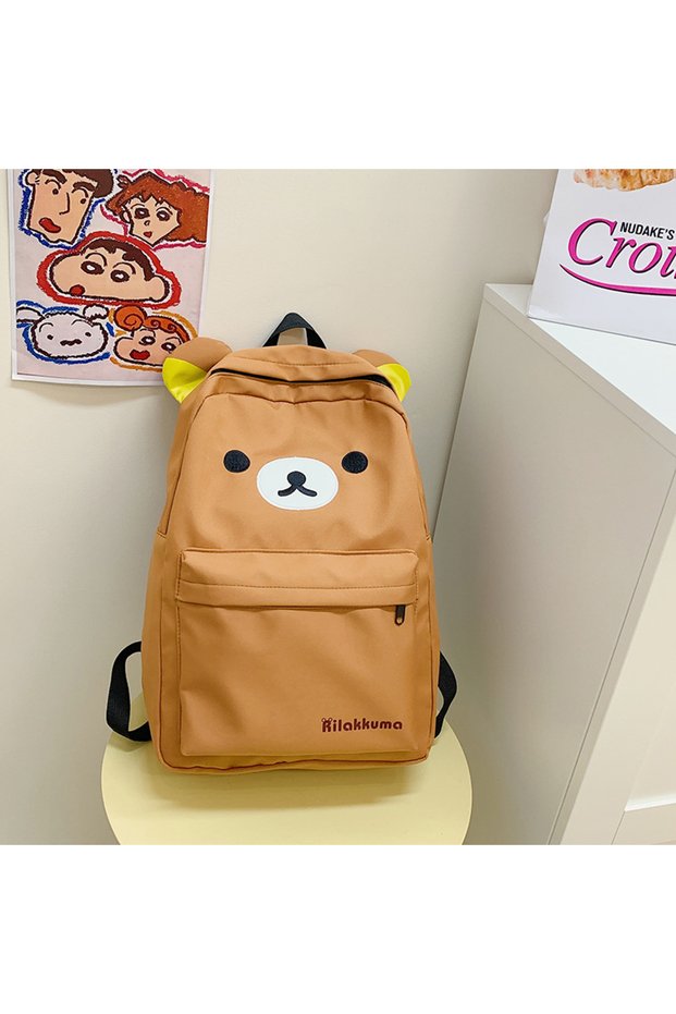 About 40x30x12cm Brown Hot Cute Bear Rilakkumas Backpack Large Capacity Anime Cartoon Backpack Styli