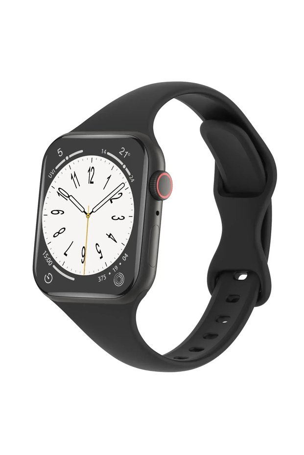 S10-42MM 38 40 41MM Black Thin Silicone Strap For Apple Watch Band Ultra 2 1 49mm 40 44 45mm 41mm 42