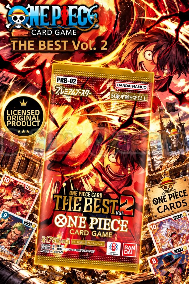 Original One Piece the Best Card Vol 2 Prb-02 - One Piece Premium Card