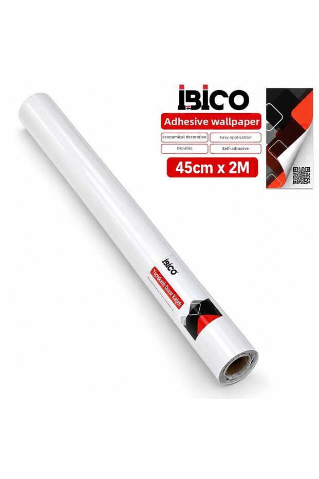 White Self-Adhesive Foil Sticker - for Countertops 2 m X 45 cm