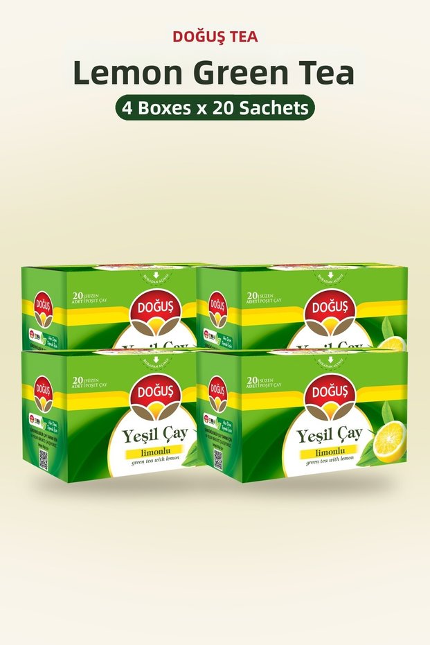 Lemon Green Tea 20 Filtered Bags X 4 Boxes