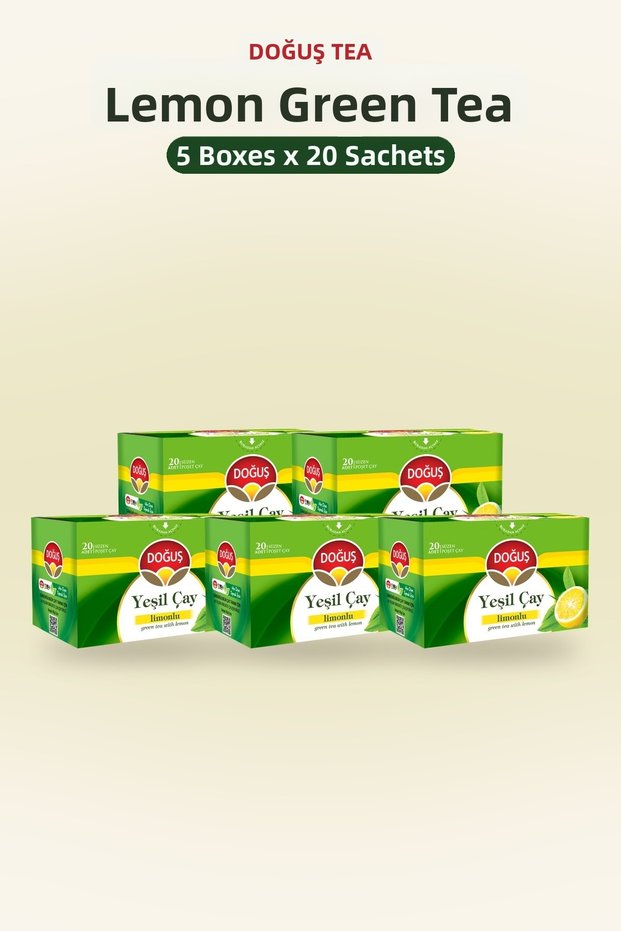 Lemon Green Tea 20 Filtered Bags X 5 Boxes