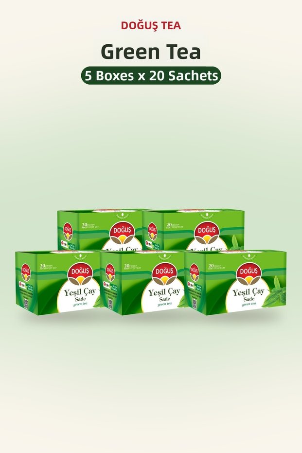 Green Tea 20 Filtered Bags X 5 Boxes