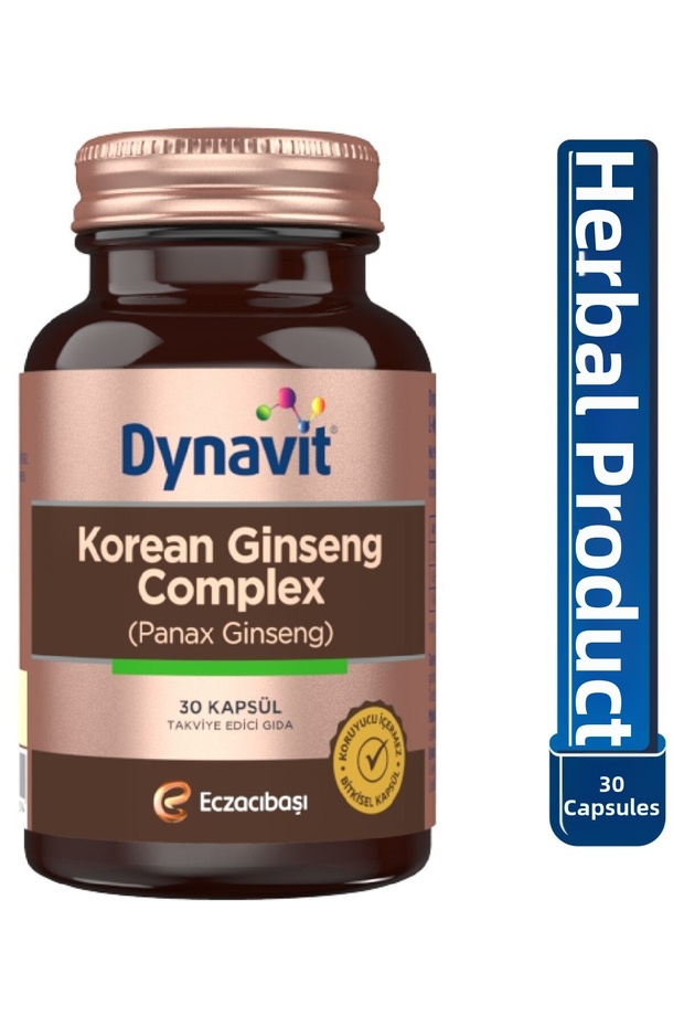Korean Ginseng Complex (Panax Ginseng) 30 Herbal Capsules - Contains Panax Ginseng, Ginkgo Biloba, L-Arginine