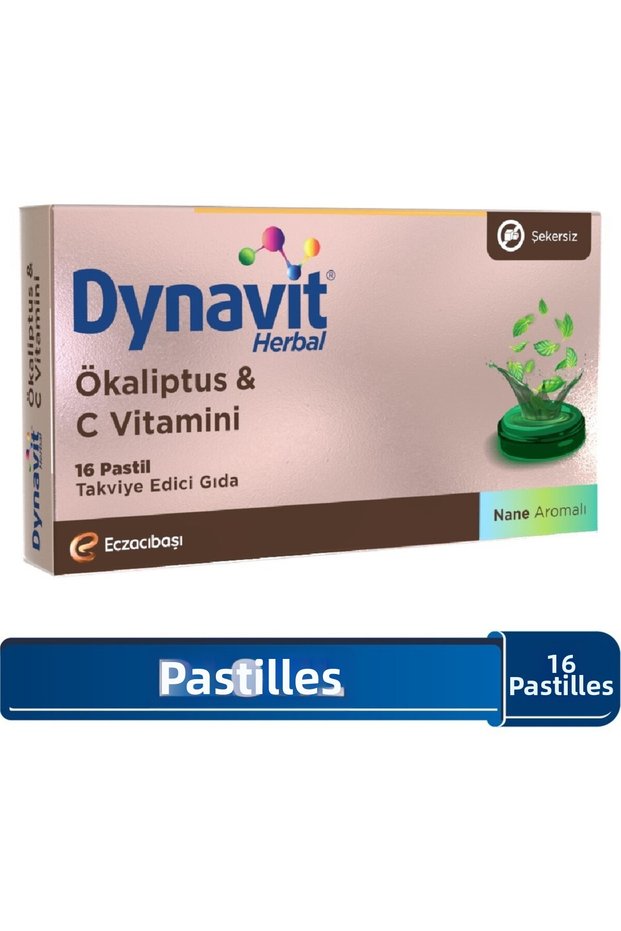 Herbal Eucalyptus Vitamin C 16 Lozenges Food Supplement Made in Turkey