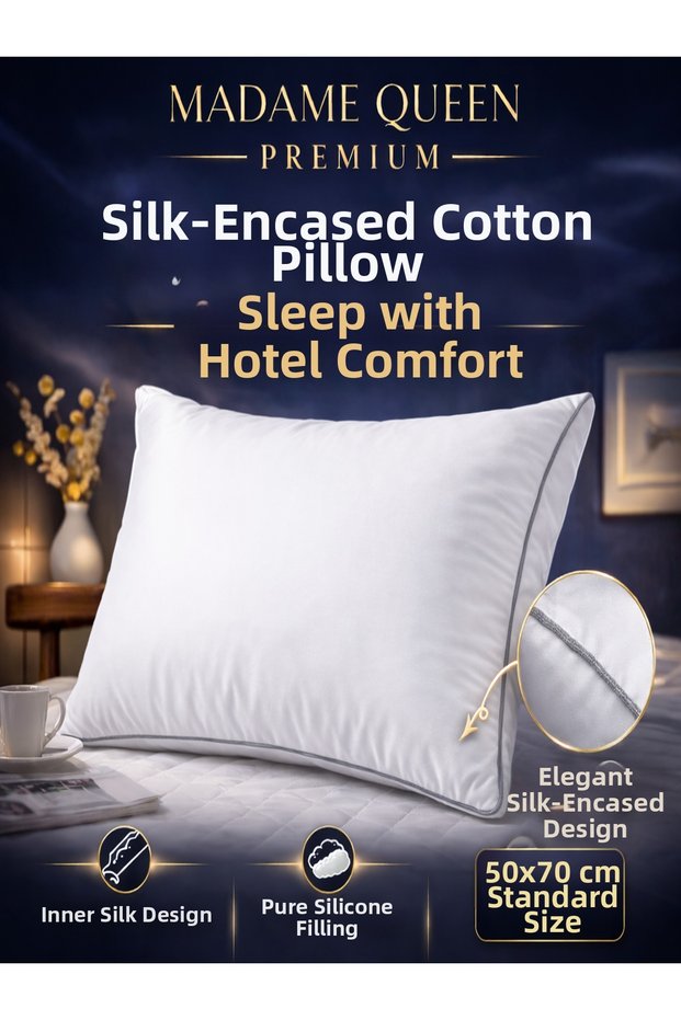 5 Premium 50X70 Ribbed Cotton Pillows – 800 Gr