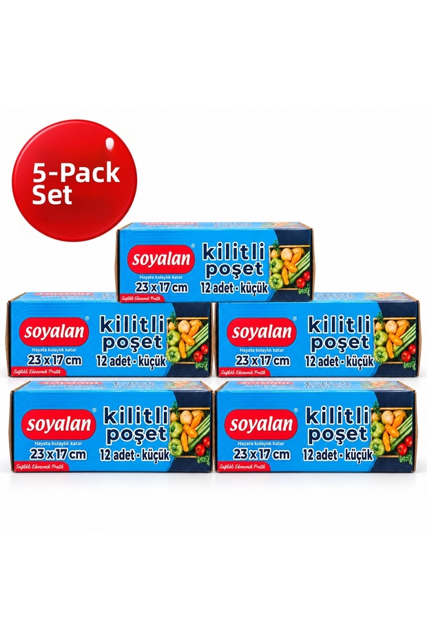 Ziplock Bag Small Size 23 X 17 cm Set of 5