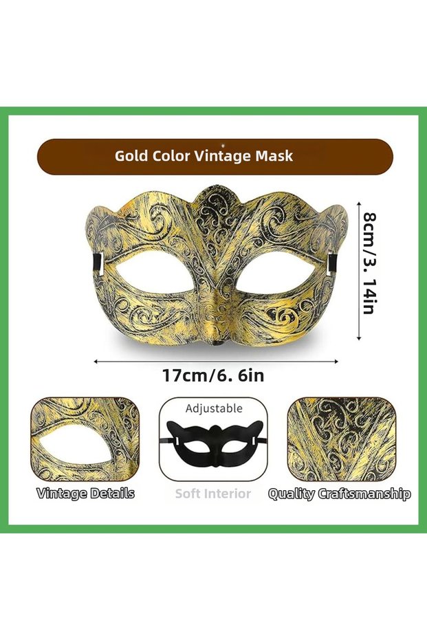 Gold Color Antique Masquerade Mask? Venetian Style Party Mask Bezoss