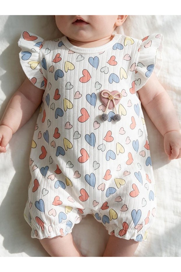 Hearted Baby Girl Jumpsuit