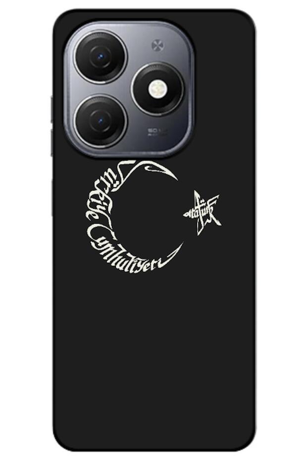 TECNO Spark 20 Compatible Case with Crescent Moon, Star, and Atatürk (Printed)