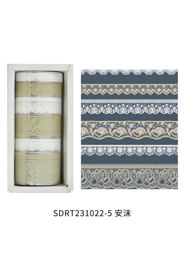 A 6 Rolls Retro Lace PET Washi Tape DIY Diary Decoration Washitape Cinta Adhesiva Decorativa Scrapbo