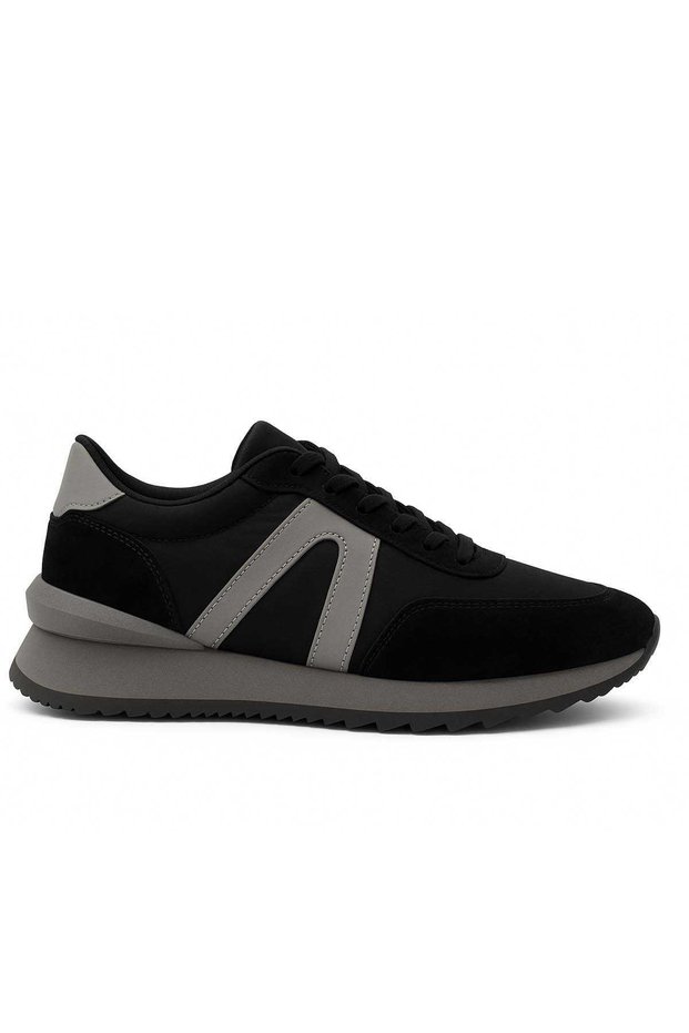Men's Black Seasonal Casual Leather Sports Shoes