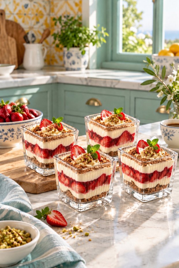 Luanda - Set of 4 Striped Crystal Glass Breakfast Snack Bowls Magnolia Square Bowl 400Cc