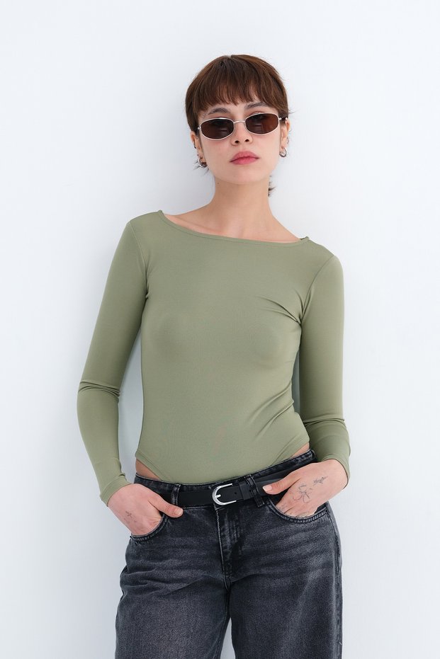 Crew Neck Bodysuit Z2845