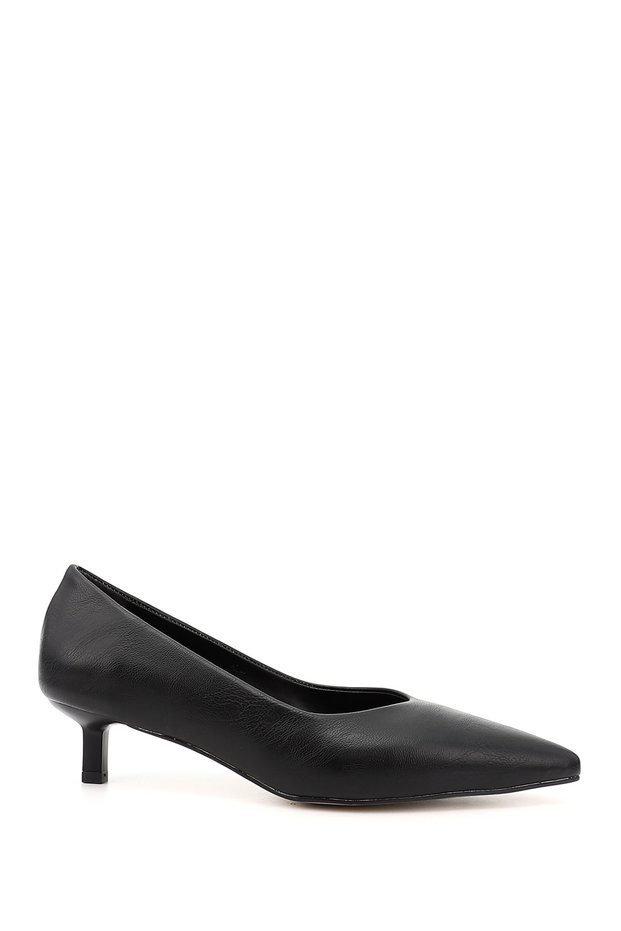 Women's Black Pointed Toe Thin Heeled Stiletto