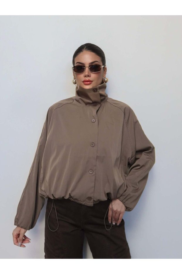 High Collar Bomber Parachute Jacket