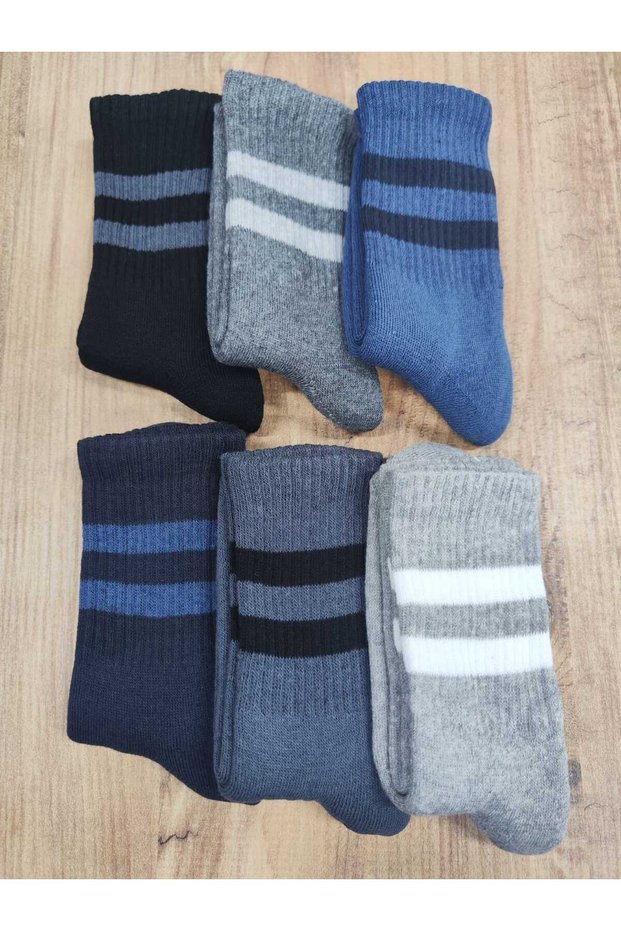 Children's Towel Socks College 6 Pairs Cotton Premium Series