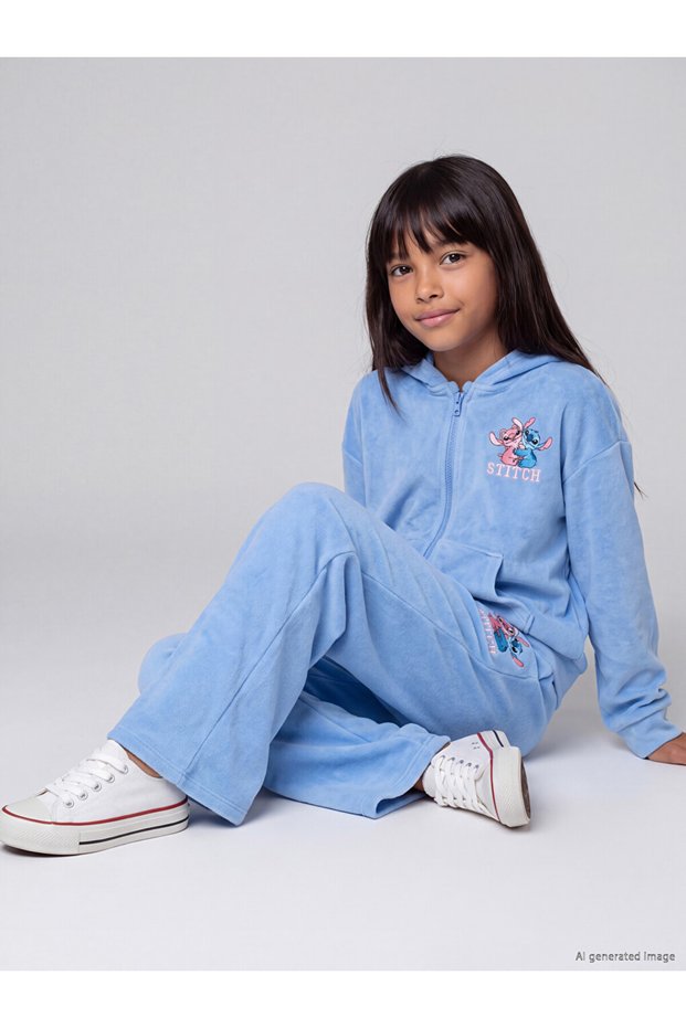 Sparkling Choices from Shining Store Popular Cartoon Hero Themed Embroidered Fleece Girls' Tracksuit