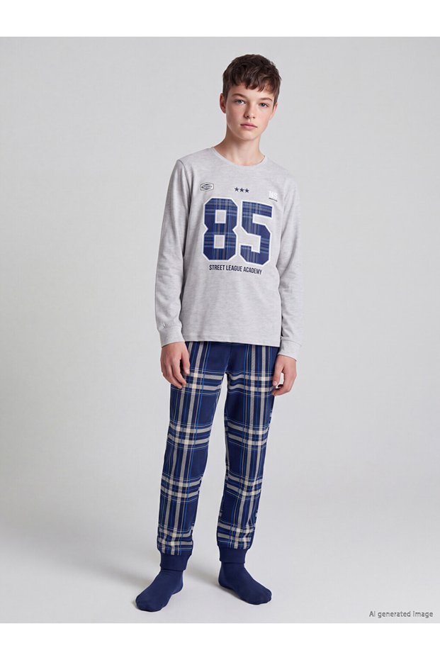 Sparkling Choices from Shining Store Zero Roba Collar Boy's Pajama Set