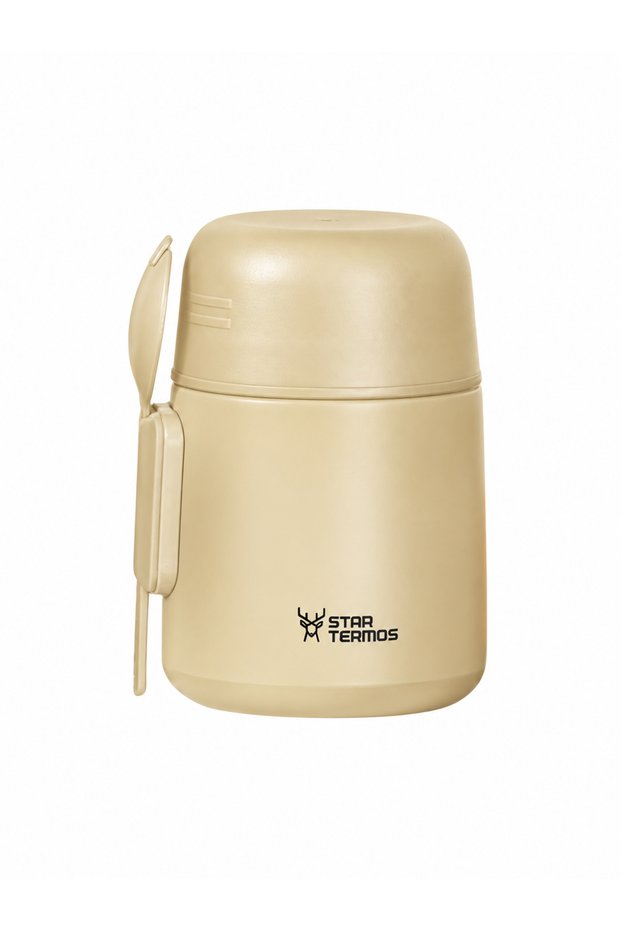 Thermbox 500 ml Stainless Steel Food Thermos | Baby Food and Food Thermos - Cream