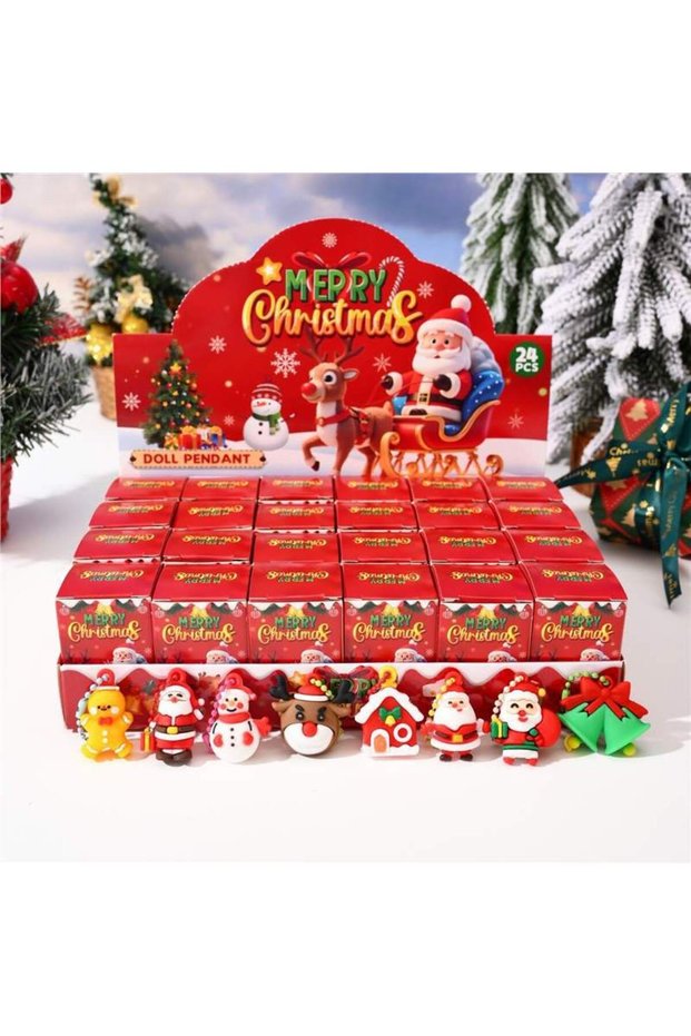 22.2CM-14.9CM-5.5CM 24blindbox-1BOX Christmas Advent Calendar Presents Gift Box Decorations 2