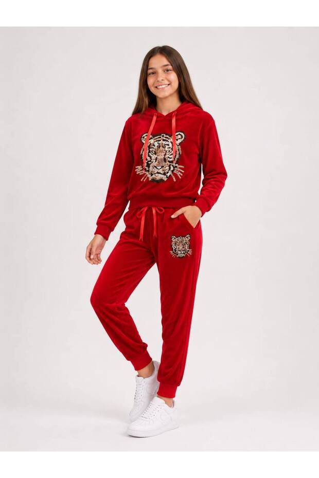 Tiger Velvet Girl's Suit