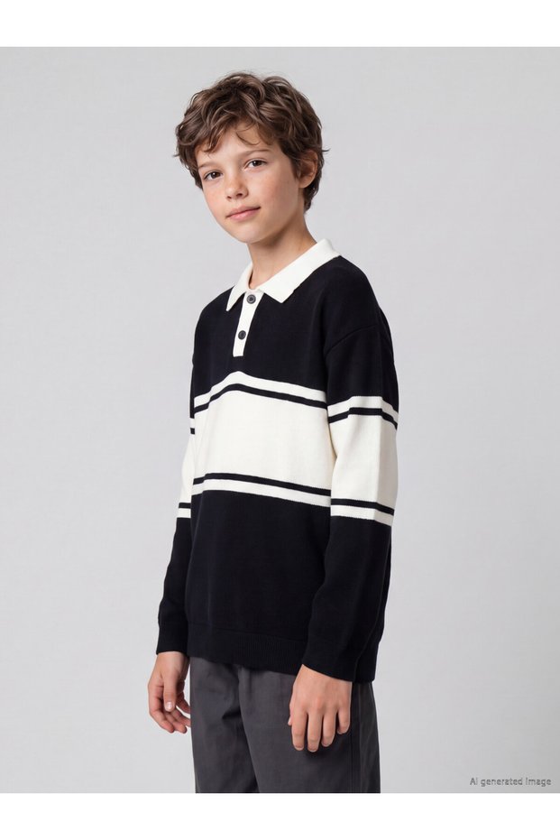 I Devrik Roba Collar Boy's Knitwear Sweater from Freezen Store