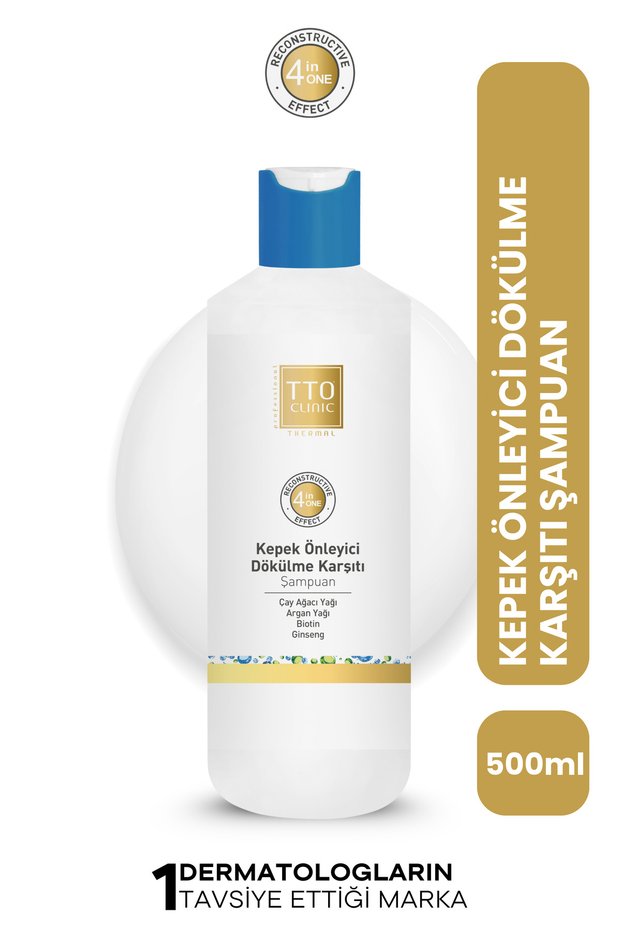 Hair Shampoo Anti-Dandruff and Anti-Hair Loss 400 ml Biotin and Keratin Clinic Unisex