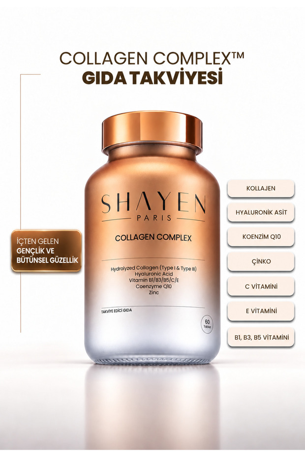 Collegen Complex™ - Skin Longevity Collagen & Beauty Supplement, Hydrolyzed Collagen, Hyaluronic Acid, Coenzyme Q10, Zinc, Vitamins C, E, B3, B5, and B1 (Dietary Supplement)