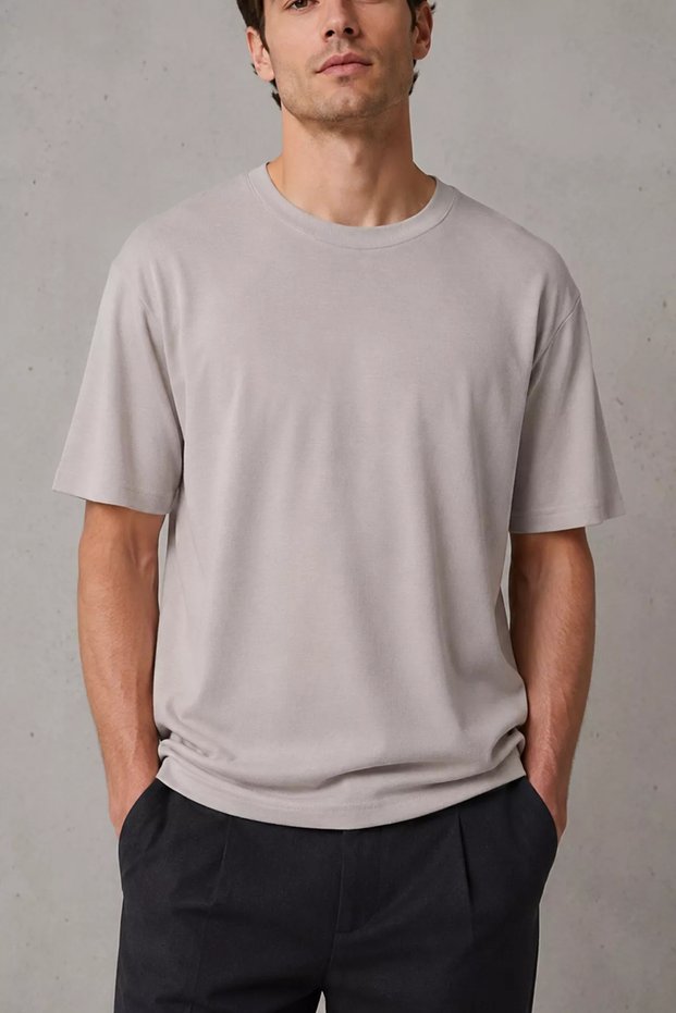 Men's Patterned Crew Neck T-Shirt