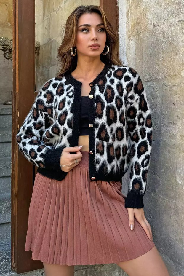 Women's Patterned Knit Cardigan