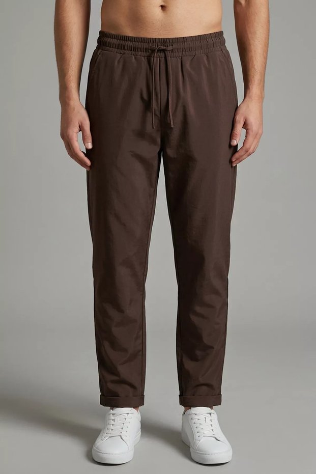 Men's Elastic Waist Double-Legged Trousers