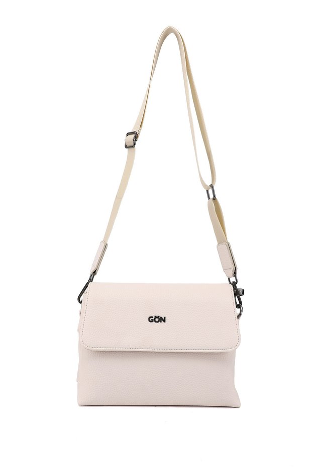 Women's Beige Long Strap Shoulder Bag