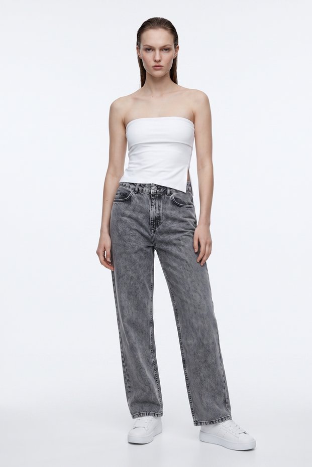 High Waist Straight Jean Pants