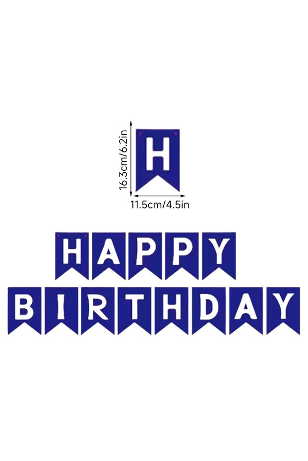 1set 1set blue happy birthday lettering banner, happy birthday party anniversary home decoration sup