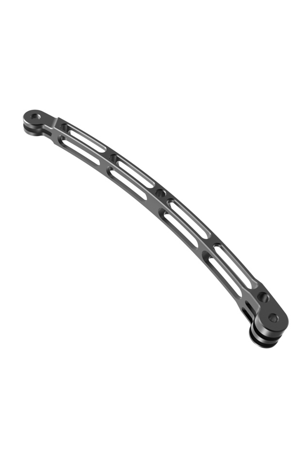 Cycling 200mm Aluminum Alloy Helmet Arm Extension Curved Pole Selfie Stick Tripod Adapter for GoPro