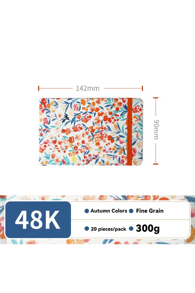 1PC 48K D Watercolor Paper Pad 300g 48K 32K Art Drawing Book 20 Sheets Artists Beginners Watercolor