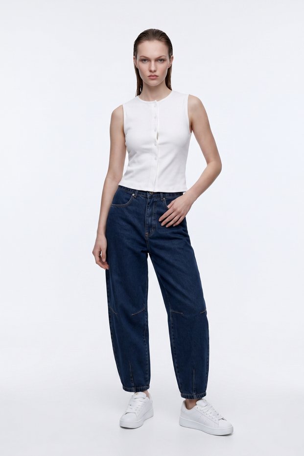 High Waist Loose Fit Jean Pants