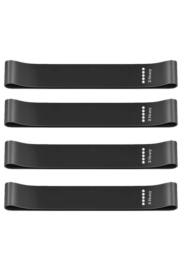 Black-4PCS 1/2/4 pcs Yoga Resistance Rubber Bands Fitness Elastic Bands Gym Strength Training Pilate