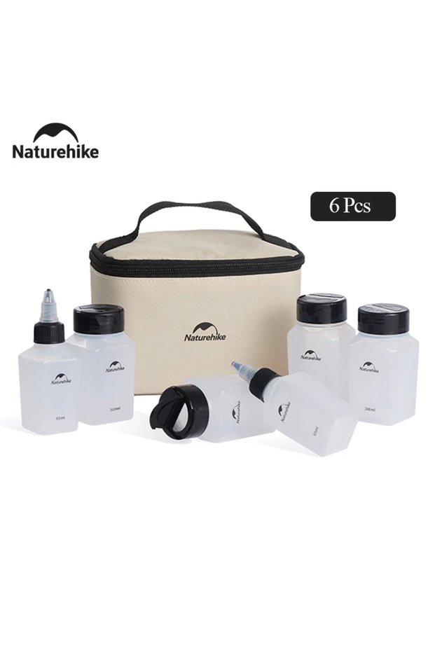 6 pcs Portable Spice Container Set Outdoor Camping Picnic Supplies BBQ Seasoni