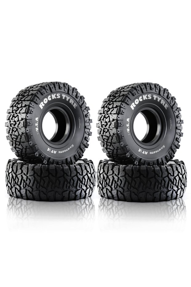 4pcs 1.9 Crawler Tires OD 120mm for Axial SCX10 90046 AXI03007 Tamiya CC01 Redcat Gen8 RC4WD 1/10 RC
