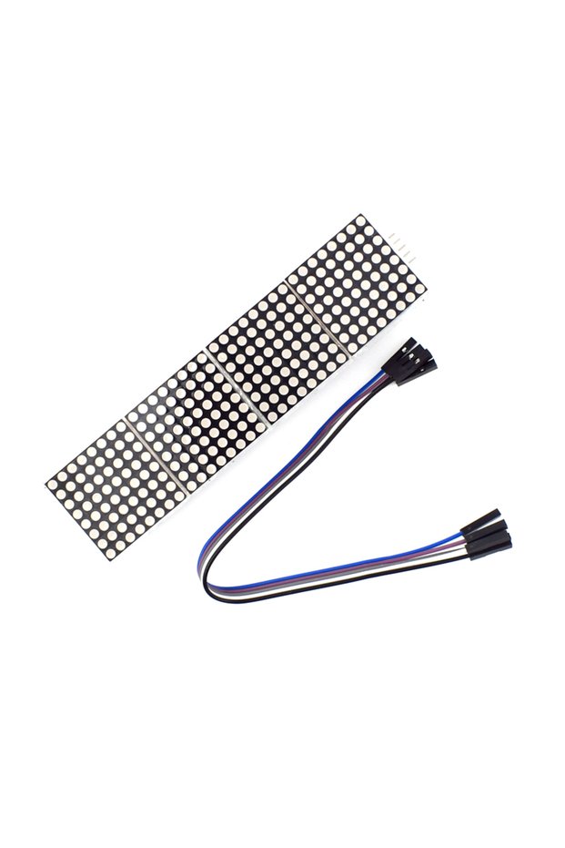 Red MAX7219 Dot Matrix Module 32x8 4 in 1 LED Display Modules Drive with 5Pin Wires for Arduino Rasp