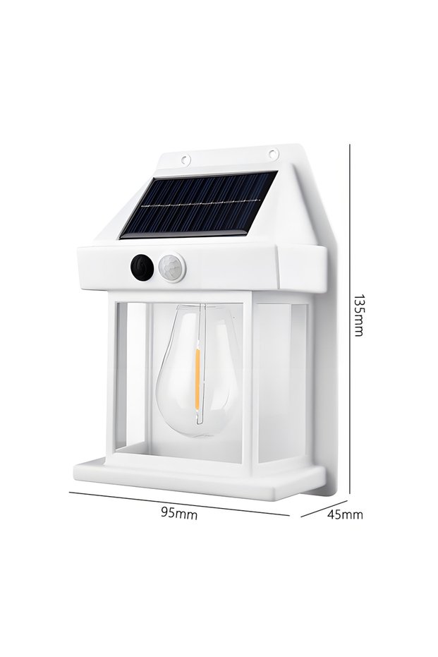 White Classic Powerful Solar Wall Light Outdoor Waterproof LED Lamp House Garden Fence Decoration Li