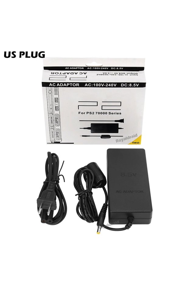 US PLUG NEW Power Supply For PS2 Replacement AC Adapter Charger Cable Cord 100‑240V DC 8.5V for PS2