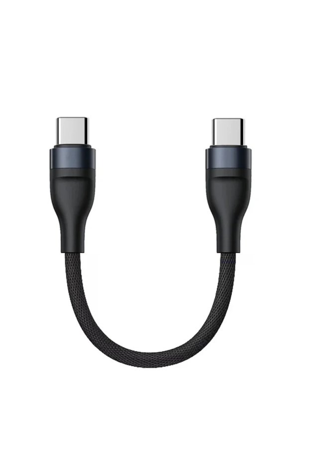 C to C -Black 65W Type C Fast Data Cable Short Cord USB C PD Fast Charging For iPhone Samsung MacBoo