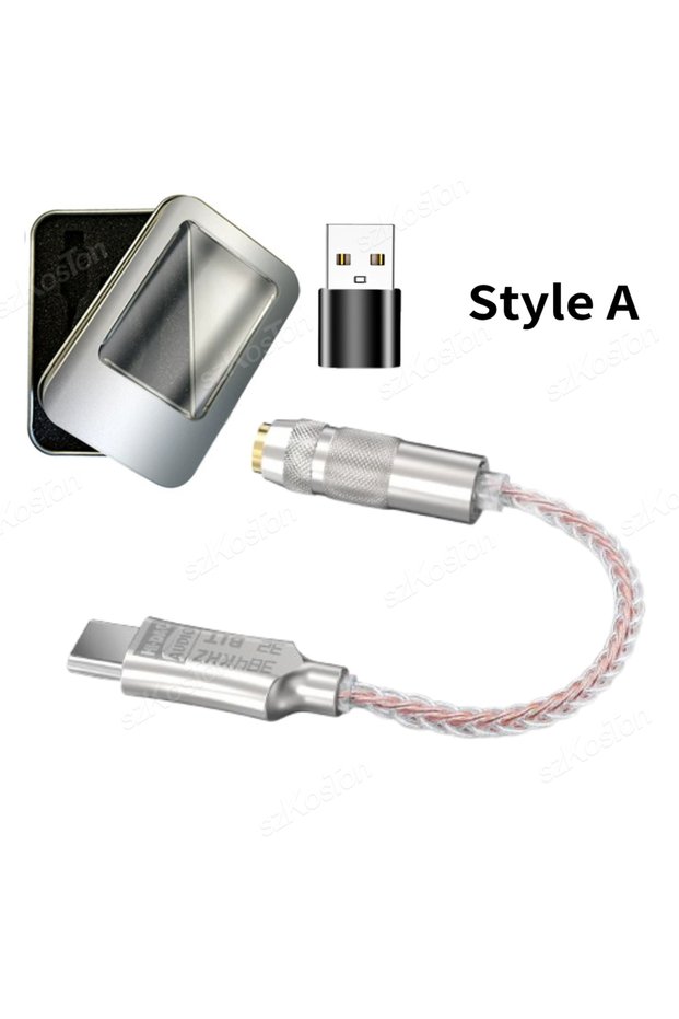 محول صوت طراز ALC5686 USB-C إلى 3.5 مم ومضخم صوت سماعة رأس ومحول رقمي تناظري عالي الدقة 32 بت/384 كيلو هرتز وفك تشفير الصوت