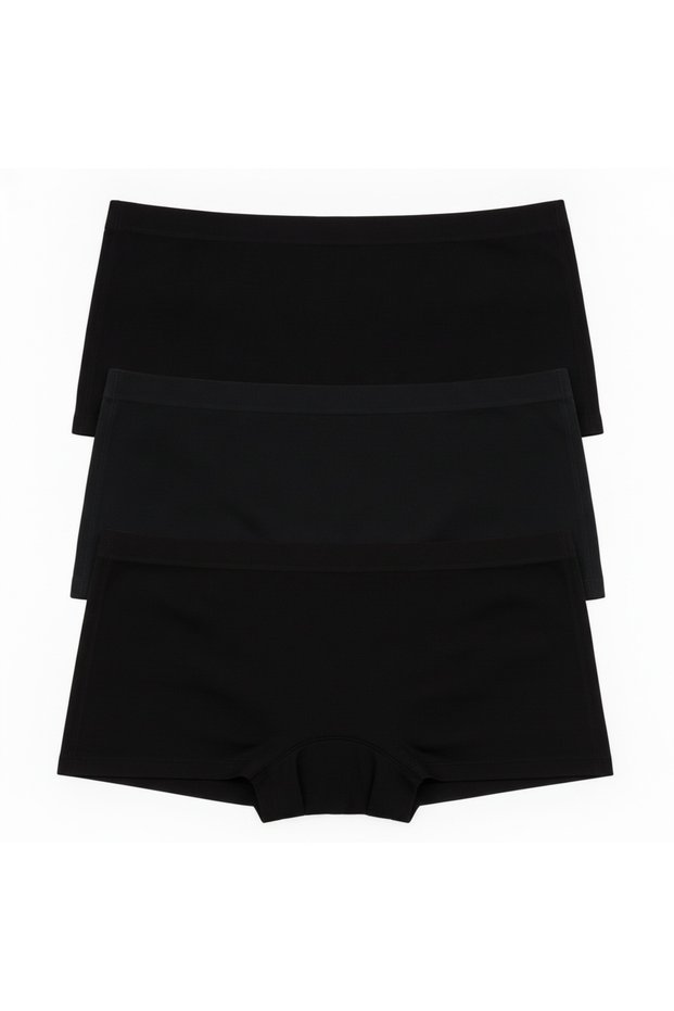 Women's Cotton Fabric 3-Pack Seamless Non-Marking Laser Cut Boxer Bb2853