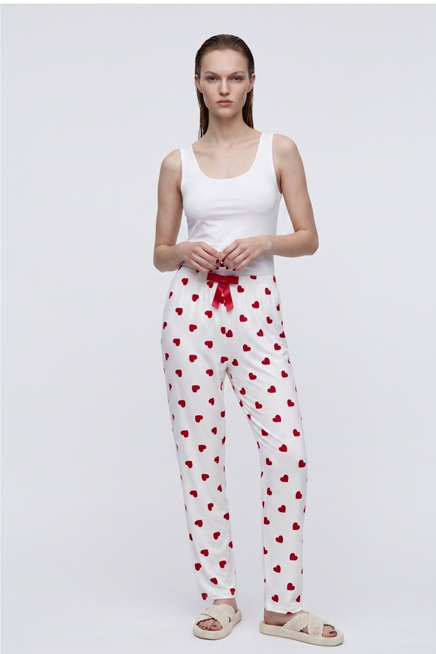 Milan Big Heart Printed Pajama Pants
