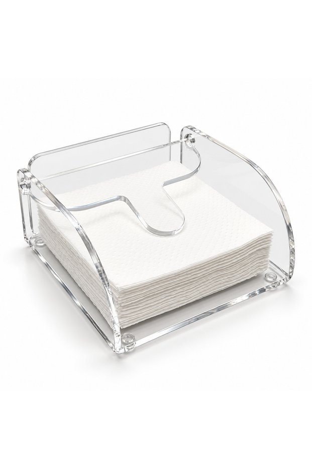 Transparent Napkin Holder Special Production with Anti-Slip Base Support