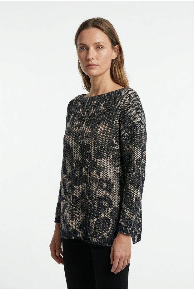Women's Patterned Knitwear Long Sleeve Sweater